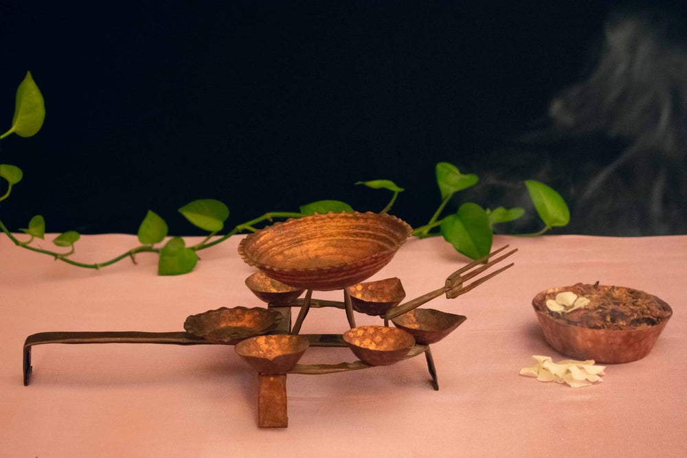 Copper Dhoopani - Handcrafted Himalayan Product by Baaduli