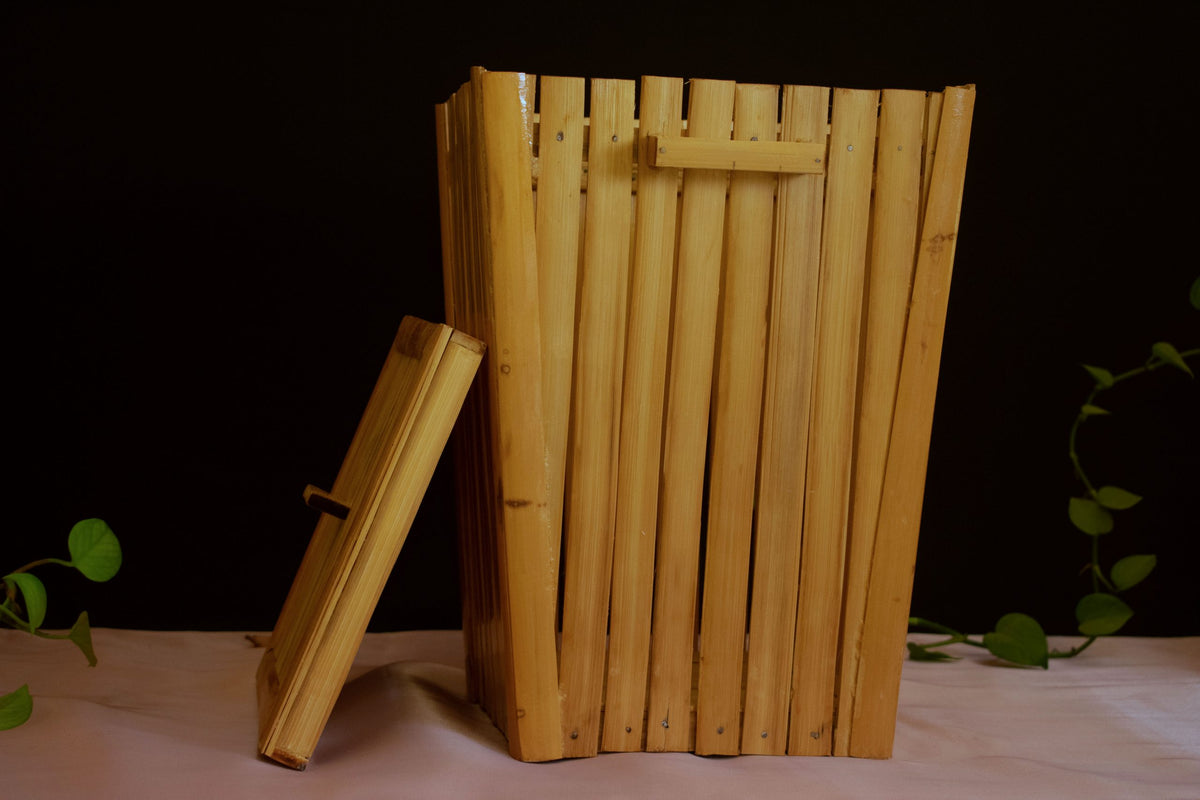 Bamboo Storage Basket - Handcrafted Himalayan Product by Baaduli