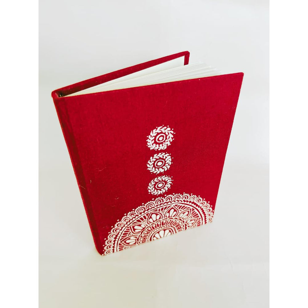 Aipan Art Paper Diary - Handcrafted Himalayan Product by Baaduli