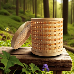 Bamboo Multi-Utility Basket - Handcrafted Himalayan Product by Baaduli