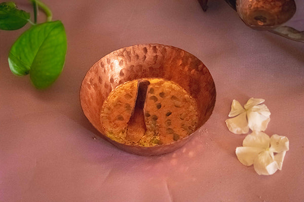 Copper Akhand Diya - Handcrafted Himalayan Product by Baaduli