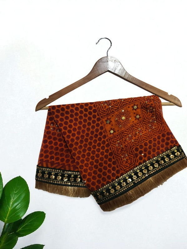 Wool-Silk Stole - Handcrafted Himalayan Product by Baaduli