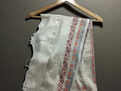 Aipan Art Dupatta - White - Handcrafted Himalayan Product by Baaduli