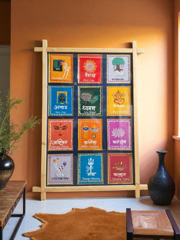 Aipan Art Calendar - Handcrafted Himalayan Product by Baaduli