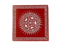 Aipan Art Wooden Pooja Chowki - Handcrafted Himalayan Product by Baaduli