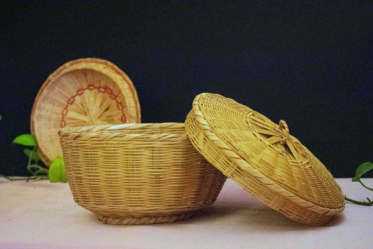 Ringaal Roti Basket - Handcrafted Himalayan Product by Baaduli